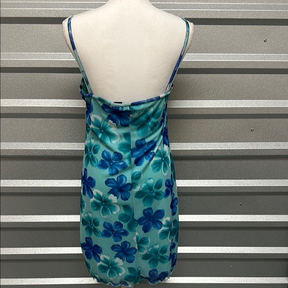Xhilaration Sun‎ Dress Vintage Y2K HAWAIIAN Mini Tropical Beach Coastal Floral - Picture 3 of 6